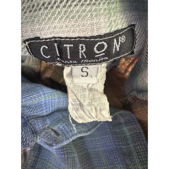 Vtg Y2K Citron Santa Monica Patchwork Shirt Dress Small Boho Artsy Grunge Earthy - Picture 6 of 16